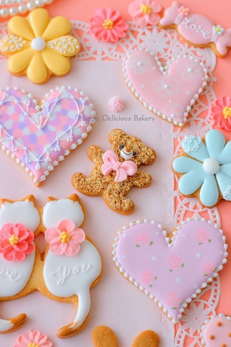 バレンタインアイシングクッキー♪その１♪ | Happy Delicious Bakery