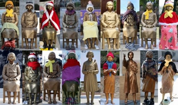 韓国人「全世界に設置されている慰安婦少女像のマップ」