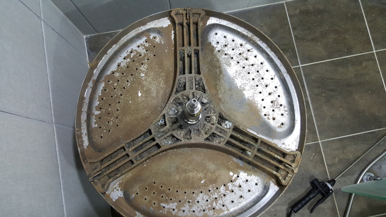 韓国　洗濯機　掃除