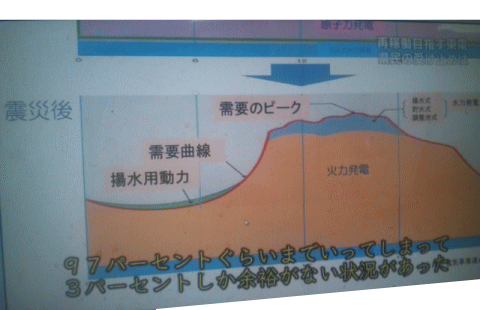 震災後の電源構成（東京電力主張）