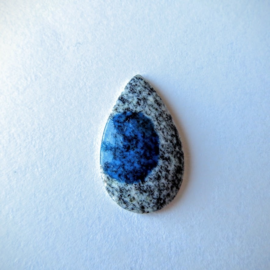 K2 アズライトグラナイト Blue Spirits 28ｍｍ ルース カボション 天然石 パワーストーンのルース クリスタル 原石 鉱物 Stone Marble