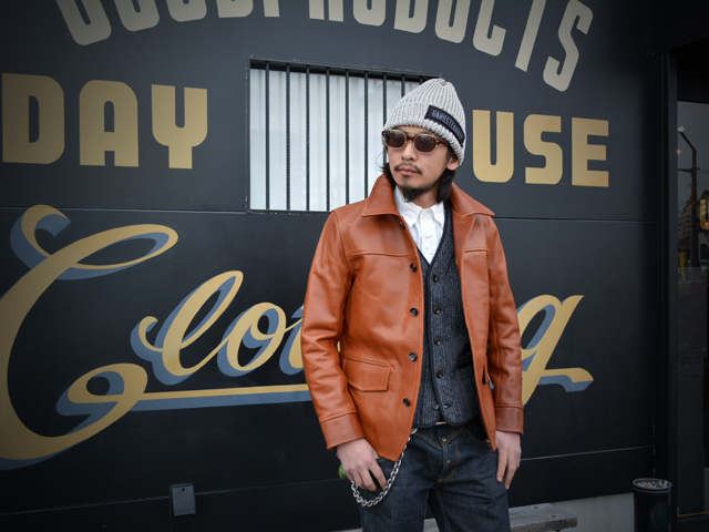 WOLF PACK BLOG 【BY GLAD HAND】Leather Car Coat”Good Fellows”【GANGSTERVILLE】30's  Car Coat