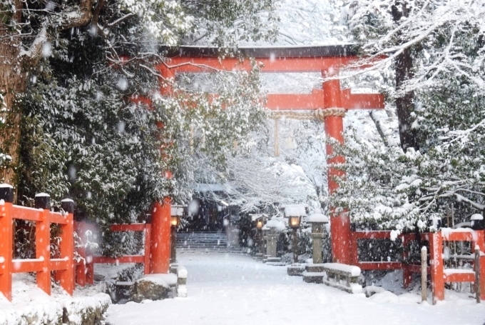 大田神社と雪