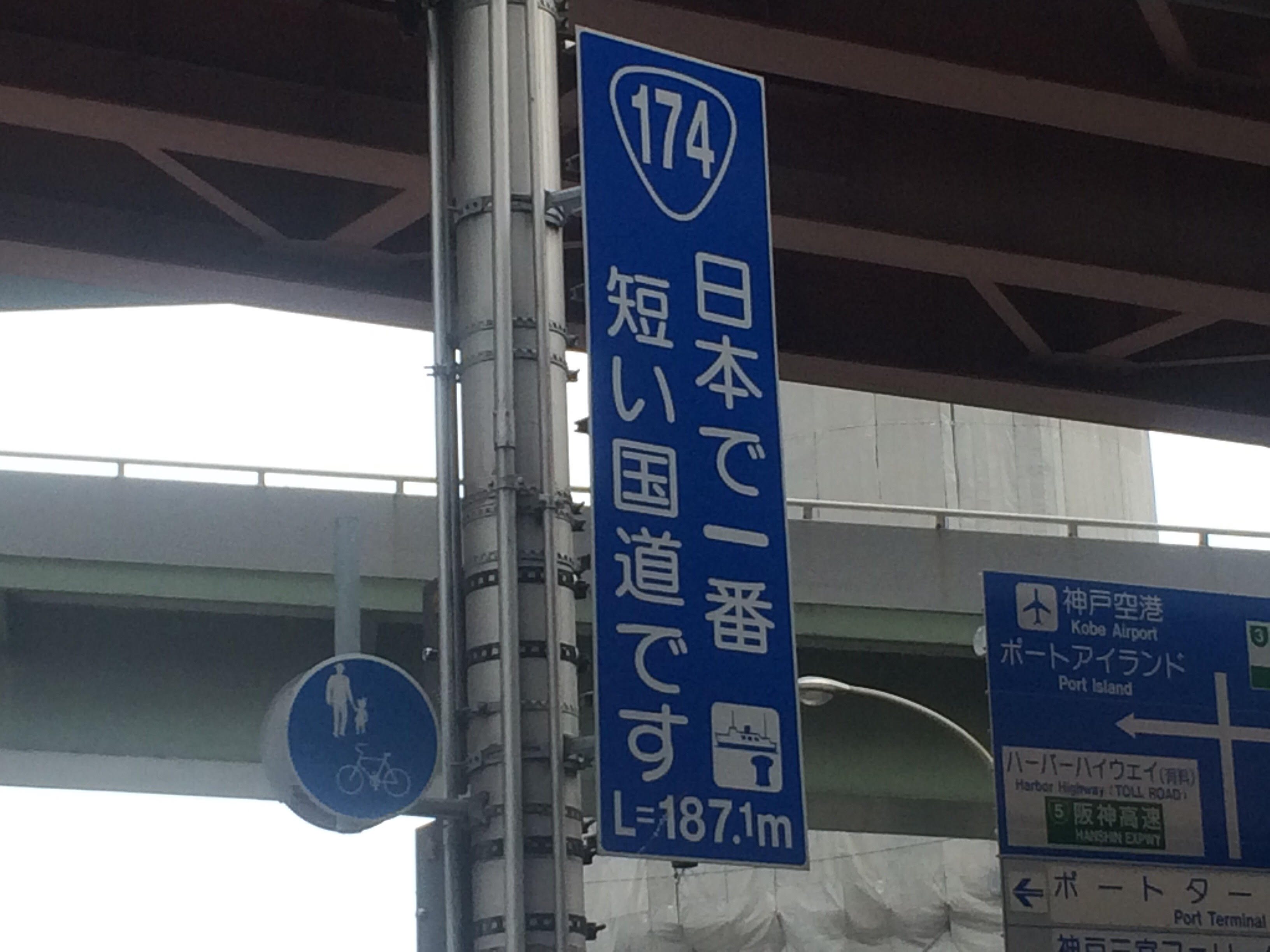 20170101日本一短い国道の標識