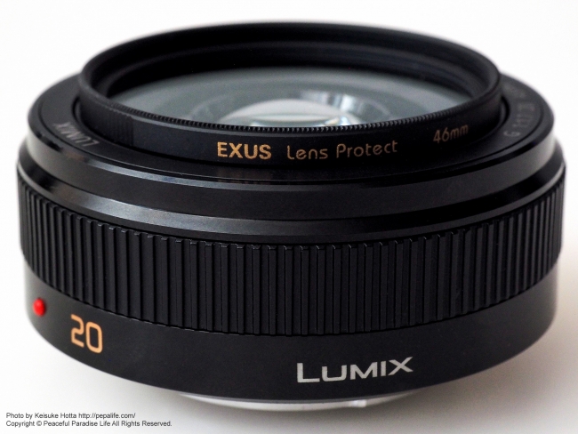 LUMIX G 20mm / F1.7 II ASPH. にマルミ EXUS Lens Protectを装着